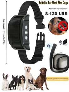 Collare Per Cani USB Rechargeable Automatic Anti Bark Dog Training Collar With 7 Sensitivity Levels Static Shock Beep Modes Nylon Collar Ultrasonic Pet Barking Stopper Trainer Device For Dogs Pet Supplies Holiday Gifts Collare Cane  - Multicolor - View 5