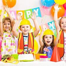 Gejoy 48 Pcs Construction Birthday Party Supplies Halloween Worker Costume Role Play Construction Hats And Vests Tote Bag And Traffic Cones For Dress Up Cosplay Party Decorations With Interactive Role Play Elements And Durable Design For Outdoor And Indoor Use - 如圖 - 查看 7