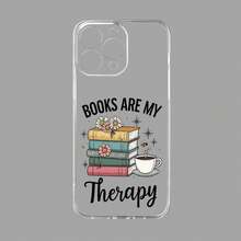 Transparent Book Lover Literature Design Pattern Printed Soft Phone, 360 Degree Full, Suitable 17 16 11 12 13 14 15 Pro XR X/ XS 8 Plus SE Smartphones, Gifts, Book Lover Accessories, Book Lover's, Fashionable Phone, Lightweight, High-Quality Printing, Book Enthusiast Phone Cases, Gifts, Stuff, Decoration - Trộn màu - Xem 3