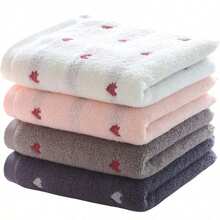 1pc Soft And Absorbent Cotton Hand Towel For Bathroom And Kitchen Use