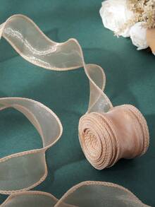 1 Set (9m) Floral Bow Gift Ribbon, Party Decoration Colorful Strings - Gold - View 8