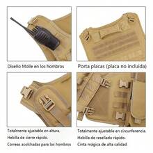 Chaleco Tactico Militar Paintball Airsoft Bolsos Removibles - Negro - Ver 7