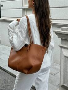 Autumn New Round-Neck Long-Sleeve Lazy Style Knitted Sweater For Women, Warm Winter Style, Simple Solid Color, Loose And Soft Pullover, Daily Versatile Commuter Fashion, Christmas Casual Sweater Top