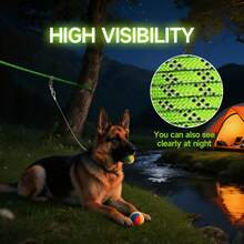 15m Guia para Cães para Acampamento e Atividades ao Ar Livre, Corda Reflexiva, Guia para Caminhada de Cães, Guia para Corrida de Cães para Atividades Externas, Adequado para Acampamento, Trilhas e Aventuras ao Ar Livre, Conecta-se com Segurança a Árvores, Adequado para Cães, Equipamento para Caminhada, Clipe de Metal Resistente - Multicolorido - Visão 5