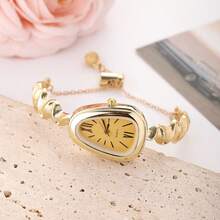 新款时尚高端蛇形女士腕表，小众奢华极具吸引力的石英腕表手链，适合作为礼物/生日礼物 - 白色 - 查看 6