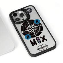Funda para teléfono con diseño de brújula y aventura, compatible con teléfonos ,  17,  16 Pro Max,  15 Pro Max,  13 y  12. Fabricada en TPU para una protección eficaz contra golpes y caídas. Un regalo ideal para familiares, amigos, seres queridos, parejas y para Navidad. - Negro - Ver 6