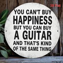 2D Flat, 2D Flat Printing, Pair Of Guitars Bought For Joyful Similarity, Metal Plate Design, Suitable For Home, Office, Bedroom Decoration, Coffee Shop Decoration, Garage Decoration, Etc.Holiday Gift, 20 * 20cm/.8 *.8in, Perfect For Room Decoration - 圖片色 - 查看 7