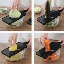 Manual Plastic Vegetable Slicer, Chopper And Shredder With Ergonomic Handle - Heavy Duty Multi-Function Cabbage Cutter, Suitable For Making Cabbage Salad, Cutting Leafy Greens, Potatoes, Carrots And Onions - Lightweight And Easy To Clean Design, No Battery/Power Needed, Compact Kitchen Tool - Multicolor - View 7