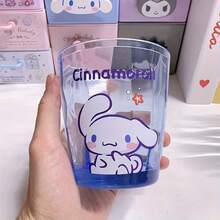 Sanrio 1个全新三丽鸥透明水杯，卡通布丁狗、美乐蒂、酷洛米、凯蒂猫加厚塑料啤酒杯（加厚版）