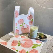 100 túi nhựa in hình thỏ và hoa tulip, túi quà tặng dày dặn, túi nhựa họa tiết hoa, túi kiểu áo phông in hoa, túi tote thiết kế hoa tulip thời trang, túi nhựa dùng một lần in hình thỏ và hoa, túi mua sắm sành điệu, thích hợp cho Ngày của Mẹ, Lễ Phục Sinh và các bữa tiệc ngày lễ. - Nhiều màu - Xem 5