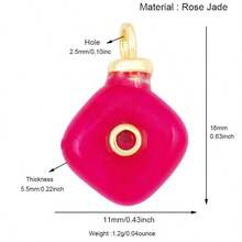 1 mặt dây chuyền đá tự nhiên hình giọt nước bằng đồng cổ điển, tự làm cho vòng tay, vòng cổ, hoa tai, dây điện thoại, phụ kiện trang sức - Nhiều màu - Xem 21