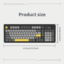 AJAZZ AK980 V2 三模式热插拔无线机械键盘,1.14 英寸彩色屏幕 + 音量旋钮,98 键布局,带底光的密封结构,RGB 可自定义机械键盘 - 包含拔键器和可拆卸线缆 - 官方配置 - AJAZZ 官方正品 - 查看 4