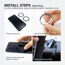 TOPK Magnetic Car Mount, Magnetic Phone Holder For Car With Powerful Magnetism, Upgraded Metal Hook Vent Clip, Single-Hand Operation, Compatible With IPhone 15 14 13 12 Pro Max Plus. - B - View 9