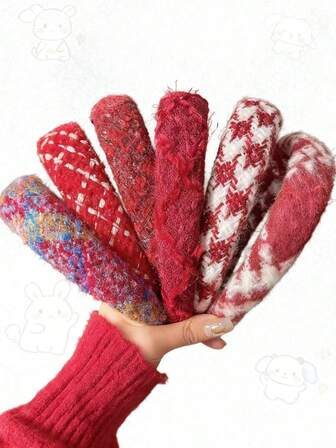 1pc High-End Red Festive New Year Hairband For Women, Autumn/Winter Christmas Hair Clip, High Top Headband For Chinese New Year Headwear Hair Accessories, Hair Hoop