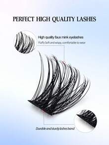 Asiteo 120pcs Individual Lashes,D Curl Natural Look False Eyelashes,Soft Fluffy And Wispy Faux Mink Lashes,Makeup Extensions Lashes DIY At Home Lash Clusters,Eye Lash Clusters,Individual Eyelashes,Lashes,Fake Lashes - Black - View 4