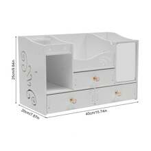 Makeup Cosmetic Organiser Jewelry Storage Boxes Drawer Dressing Table Tidy Case - White - View 3