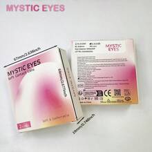MYSTIC EYES 1副14.5mm彩色隐形眼镜，年抛型软性隐形眼镜，棕色、蓝色、灰色、绿色，美化双眼，舒适日抛型美瞳 - 0 - 查看 13