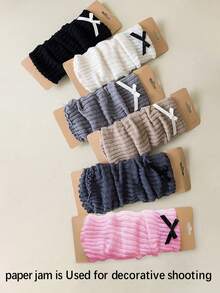 6 perechi de jambiere confortabile pentru femei, cu dungi verticale, în culori solide, la modă, versatile, toamnă/iarnă