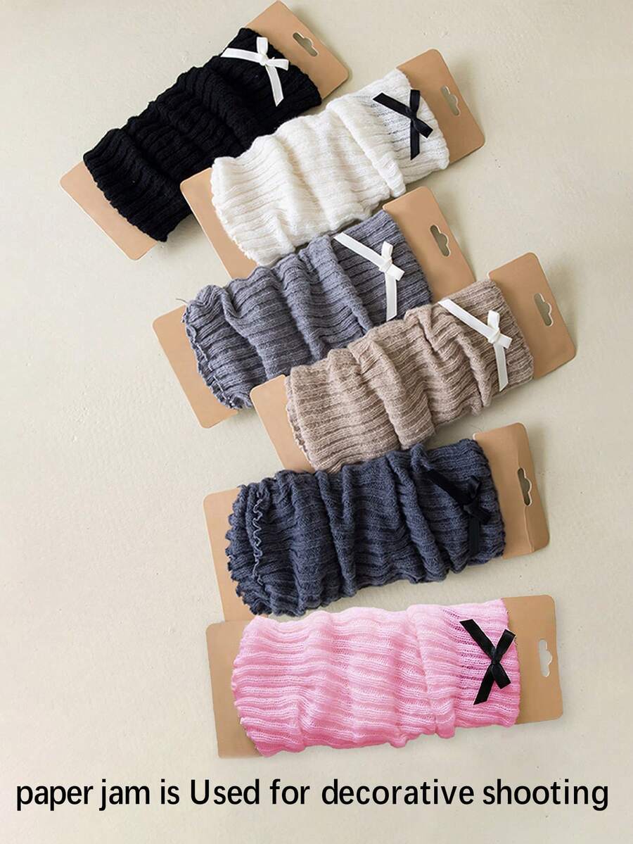 6 perechi de jambiere confortabile pentru femei, cu dungi verticale, în culori solide, la modă, versatile, toamnă/iarnă