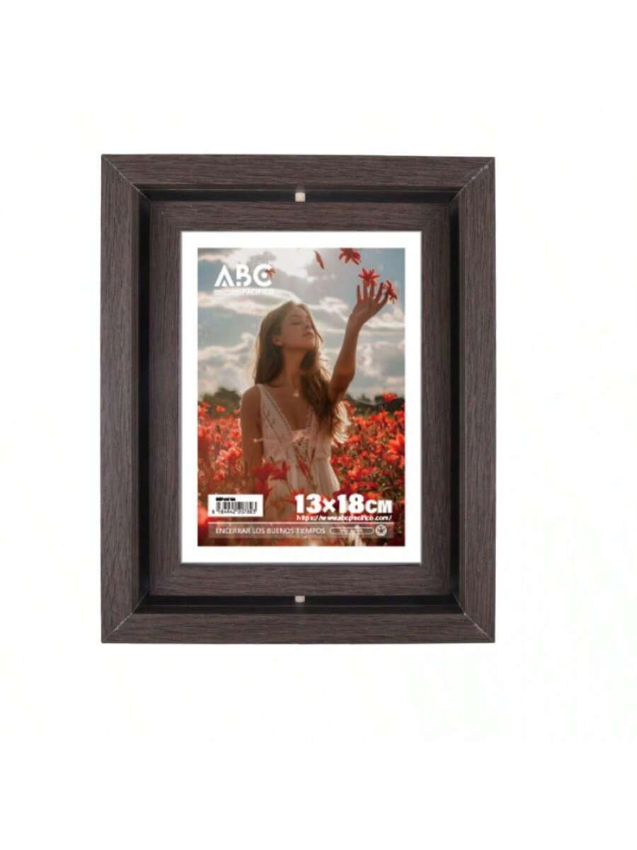Marco giratorio individual, marrón, 13*18 cm (5*7 pulgadas)