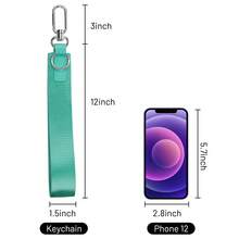 Wristlet Keychain For Women & Men – Stylish And Durable Key Chain Holder, Wallet Holder & ID Badge Lanyard Strap For Keys, Car Keys, Mobile Phones, Or Small Items, Premium Leather & Metal Buckle, Multi-Color, Convenient Hands-Free Design, Perfect Christmas Gift For Friends, Family, Teachers & Teens - 淺綠色 - 查看 3