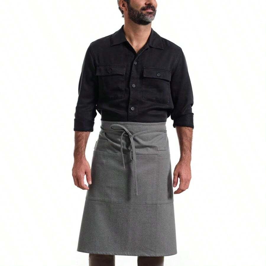 MEEMA Bistro Half Apron For Men Women Practical Half Aprons With Pockets For Waitstaff In Restaurants And Cafes Durable Server Aprons With Functional Pockets For Daily Use In Food Service Environments - HomeChef - View 1
