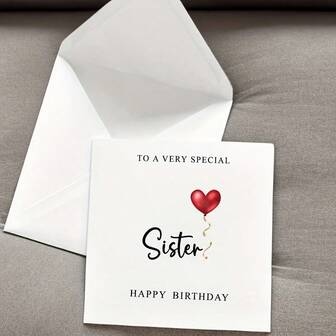 Sister Birthday Card, Special Relative, Happy Birthday Card, Includes Envelope