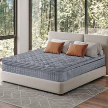 10"12" Thickness High Quality Grey Color Highly Breathable Cooling Gel Memory Foam Innerspring Hybrid Mattress Rolled Package In A Box 10 In 12 In King Queen Full Twinxl Twin - 深灰色 - 查看 2