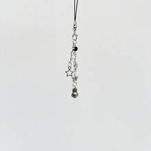 Nuevo diseño de accesorio de teléfono estilo Y2K con lindo colgante de conejo y estrella en cadena, hecho a mano con cuentas, ideal como adorno para bolso, correa o cordón para teléfono, un regalo perfecto para madres, familia, amigos, cumpleaños, festividades - transparente - Ver 12