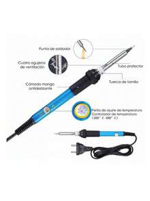 Kit de Soldador Eléctrico Con Herramientas Puntas Multímetro y Estuche