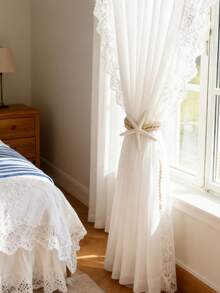 1pc Baby Room Cute Starfish Window Curtain Tie Back, Creative Woven Starfish Curtain Tie Back, Baby Room Window Curtain Decor Storage Tie Back, For Living Room & Bedroom Decor - Multicolor - View 2