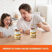 4 Pack Tarros de Vidrio con Tapa de Bamb Hermtica 16 Oz Botes para Alimentos Recipientes de Avena Frascos de Vidrio Recipientes de Cocina para Mermeladas, Especias, Tuerca y Dulces - 4 - Ver 5