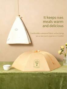1pc Insulated Food Cover, Foldable, Dust-Proof, Washable Dish Cover For Home Use In Winter, Thick - Multicolor - View 3