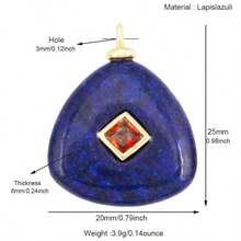 1 mặt dây chuyền đá tự nhiên hình giọt nước bằng đồng cổ điển, tự làm cho vòng tay, vòng cổ, hoa tai, dây điện thoại, phụ kiện trang sức - Nhiều màu - Xem 26