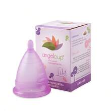 Copa Menstrual Lila Angelcup Silicón Médico Reutilizable Talla Chica o Grande Ecológica y Cómoda - lila - Ver 7