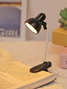 1個可調角度百合花形LED書燈附夾子，桌面裝飾燈，護眼夜讀燈，含電池，迷你閱讀燈，臥室夜讀迷你書燈附夾子，適合作為畢業禮物送給朋友 - 黃色 - 查看 18