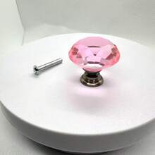 30mm Smooth Round Glass Cabinet Door Knobs/Pulls, Colorful Drawer Handles Suitable For Home, Cabinet, Drawers And Dresser, With Screws - Multicolor - View 28