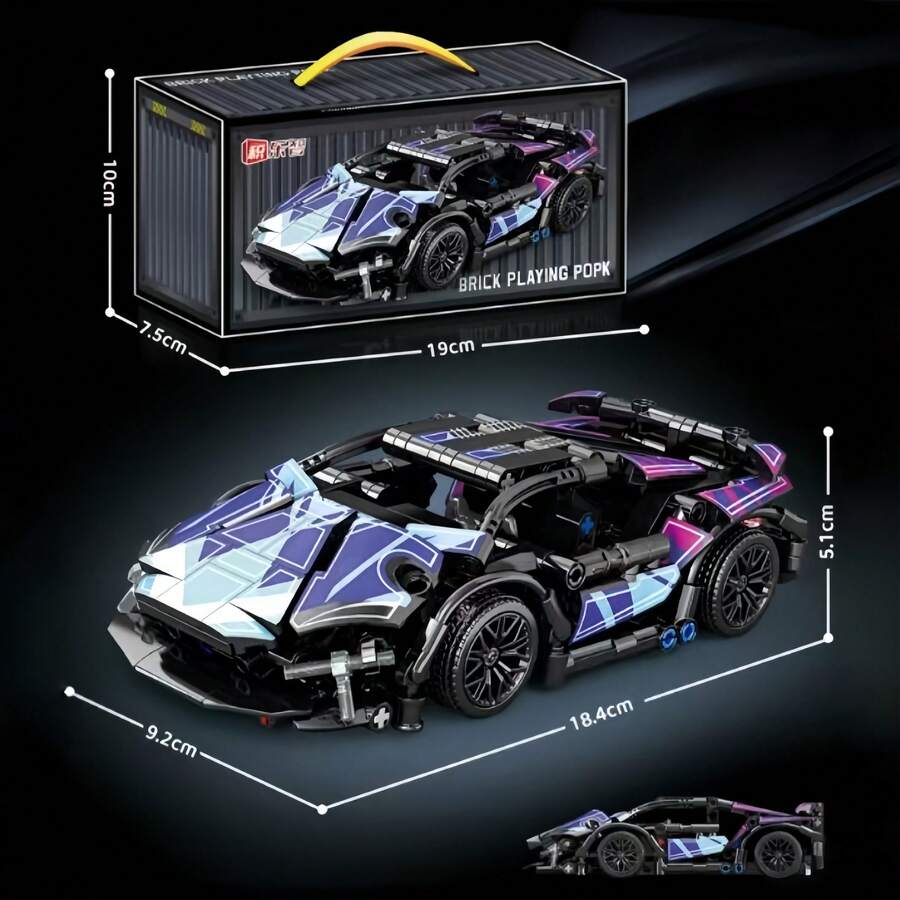2025 New - Mechanical Assembly Building Blocks, Pink Boxy Off-Road SUV + Streamlined Supercar Design, Mechanical Building Block Car Models, Precise Gear Structure + Hands-On Assembly, Collection And Display, Perfect For Building Enthusiasts, Birthday/Holiday/Gift - Gift - Multicolor - View 1
