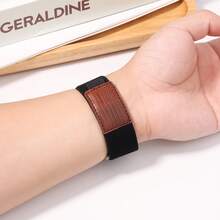 Trail Loop 尼龙表带，兼容 表带 49mm 46mm 45mm 44mm 42mm 41mm 40mm 38mm 男女款，坚固耐用的编织弹性运动表带，兼容 Ultra 系列 11/10/9/8/7/6/SE/5/4/3/2/1/SE - 深黑色(旗) - 查看 4