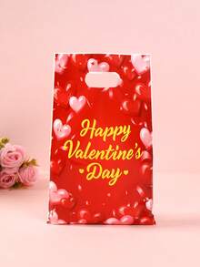 10/25/50 túi quà nhựa hình trái tim, thích hợp để trang trí Ngày Valentine, đựng kẹo, quà tặng đồ ăn nhẹ nhỏ, quà tặng tự làm cho đám cưới, trang trí nhà cửa, trang trí bàn làm việc, quà tặng tiệc Ngày Valentine, trang trí bao bì quà tặng tiệc Ngày Valentine - Trái tim ngày lễ tình nhân - Xem 8