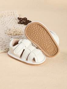 0-3-6-9-12 Months Infant Soft Bottom Breathable Anti-Slip Summer Sandals, Toddler Walking Shoes For Boys And Girls - White - View 2