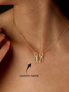 1 pieza Collar con nombre de gato personalizado, Collar con nombre de mascota lindo, Regalo conmemorativo personalizado de gato, Collar con silueta de gato, Joyería de letra de gato personalizada, Joyería de acero inoxidable, Collar de mujer, Collar personalizado, Personalización de nombre, Joyería de elemento de mascota, Regalos personalizados, Regalos de Navidad, Regalos para propietarios de mascotas, Regalos personalizados, Regalos para él/ella, Glamour de Año Nuevo - Multicolor - Ver 18