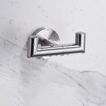 Bathroom Towel Hooks, Kitchen And Bathroom Towel Hooks, SUS304 Stainless Steel Hooks, Heavy-Duty Double Towel Rack Hooks, Suitable For Hanging Towels, Coats, Sponges, Wall-Mounted, 1 Piece - Multicolor - View 2