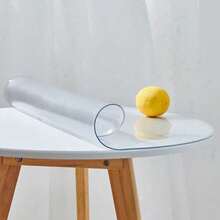 High-Quality Luxury Round Transparent Tablecloth, 100% PVC, 1.5mm Thick - Scratch-Resistant, Heat-Resistant, Easy To Clean, Suitable For Home, Hotel, Restaurant And Coffee Tables, Round Transparent Table Cushion, PVC Table Cover - White - View 3