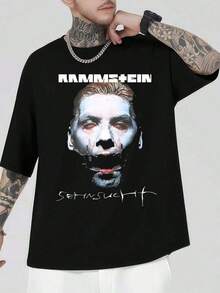 Camiseta Rammstein Sehnsucht Album Algodón orgánico Durable Corte estándar Informal: esencial para las cuatro estaciones - Negro - Ver 1
