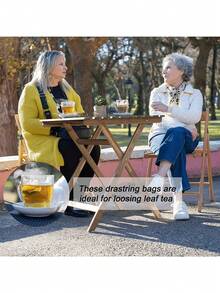 每包10/20/50/100个；一次性茶滤袋，圆形抽绳设计；茶包滤袋