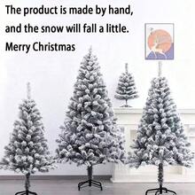 17.72"/47.24"/59.1"/70.87"/82.68" Artificial White Christmas Tree With Realistic Snow - The Artificial Snow May Have Some Shedding, Suitable For Home, Store Or Plaza Display, Indoor Christmas Decoration | Comfortable Holiday Design | Fluffy Branch Texture, Christmas Tree Ornament Christmas Decorations Home Christmas Gifts Christmas Decor - Multicolor - View 4