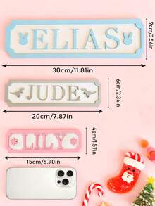 One Custom Nameplate, Personalized Children's Nameplate, Suitable For Both Boys' And Girls' Rooms, 3D Printed, Personalized Home Bedroom Nameplate. - Multicolor - View 9