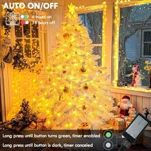 240 LED 88 pies Luces de cadena conectables para interiores y exteriores, luces blancas cálidas con efecto de parpadeo, con temporizador, para dormitorio, aula, boda, árbol, patio y decoración - Luz blanca cálida + 240 LED (paquete de 2) - Ver 5