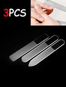 3PCS Nano Glass Nail File, Sanding Strip, Polishing And Brightening Nail Set, Double-Sided Crystal Nail Art Tool Wonder.Essential For Nail Salons - Clear - View 8